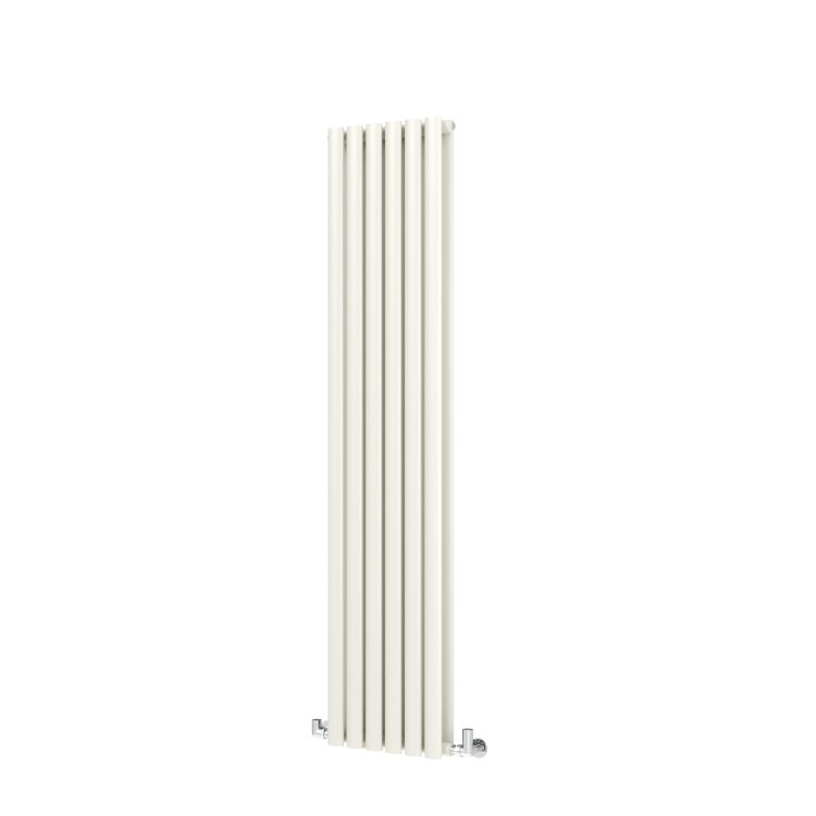 Sorrento Linen Vertical Oval Designer Radiator 1600x354mm Double Panel 3351 BTU