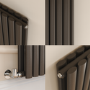 Sorrento Russet Vertical Oval Designer Radiator 1600x354mm Double Panel 3351 BTU