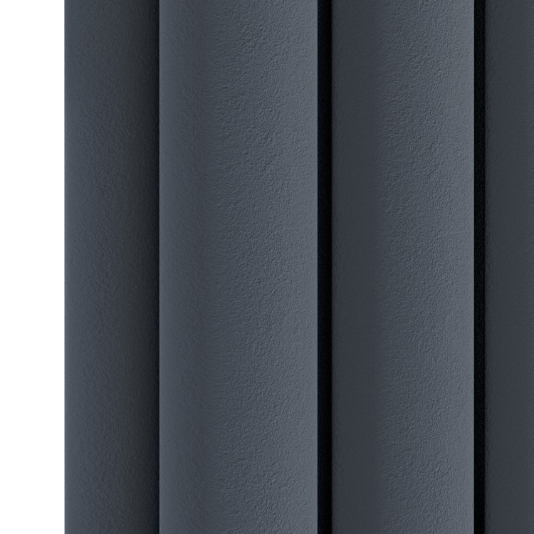 Sorrento Anthracite Vertical Oval Designer Radiator 1800x354mm Double Panel 3737 BTU