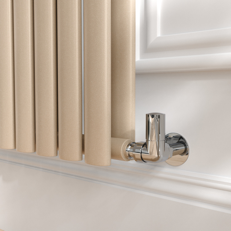 Sorrento Cleopatra Vertical Oval Designer Radiator 1600x472mm Double Panel 4468 BTU