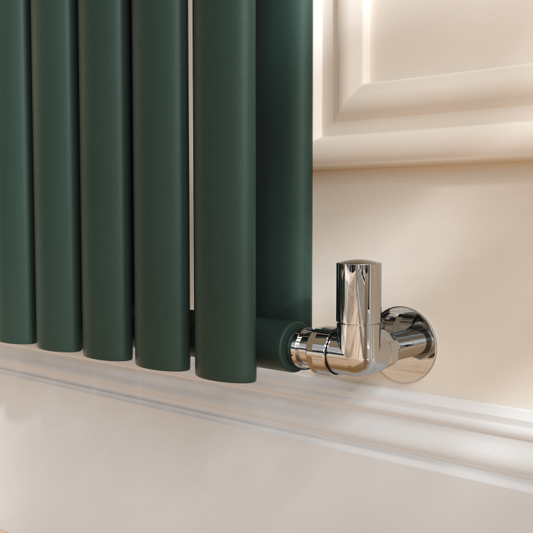 Sorrento Evergreen Vertical Oval Designer Radiator 1600x472mm Double Panel 4468 BTU
