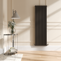Sorrento Russet Vertical Oval Designer Radiator 1600x472mm Double Panel 4468 BTU