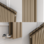 Riace Beige grey Vertical Flat Designer Radiator 1800x544mm Double Panel 5557 BTU