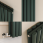 Sorrento Evergreen Vertical Oval Designer Radiator 1800x472mm Double Panel 4983 BTU