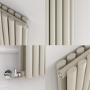 Sorrento Linen Vertical Oval Designer Radiator 1800x472mm Double Panel 4983 BTU
