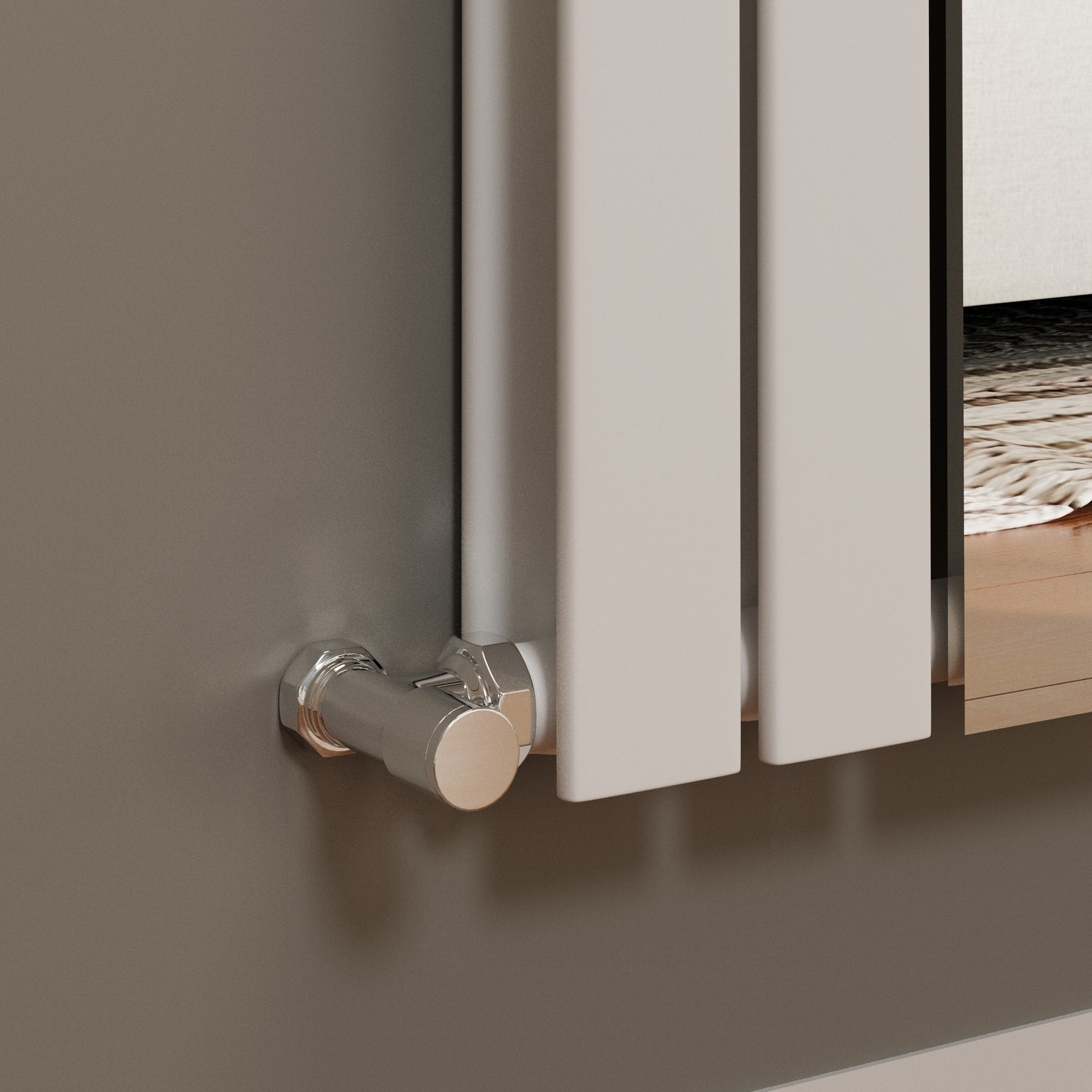 Buy Specchio White Vertical Flat Designer Radiator with Mirror ...
