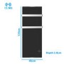 GRADE A2 - 1200W Black Designer Glass Heater Wall Mounted with 2 Towel Rails and Smart WiFi Alexa - IP24 Bathroom Safe 