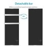 GRADE A2 - 1200W Black Designer Glass Heater Wall Mounted with 2 Towel Rails and Smart WiFi Alexa - IP24 Bathroom Safe 