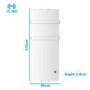 GRADE A3 - 1200W White Designer Glass Heater Wall Mounted with 2 Towel Rails and Smart WiFi Alexa - IP24 Bathroom Safe 
