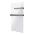VG2TR-600WWIR Low Energy 600w Infrared Designer Glass Wall Mounted Heater with Towel Rail and Smart WiFi Alexa - IP24 Bathroom Safe