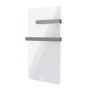 Low Energy 600w Infrared Designer Glass Wall Mounted Heater with Towel Rail and Smart WiFi Alexa - IP24 Bathroom Safe