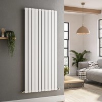 Riace White Vertical Flat Designer Radiator 1600x680mm Single Panel 4071 BTU Riace White Vertical Flat Designer Radiator 1600x680mm Single Panel 4071 BTU