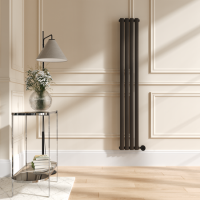 Russet Vertical Smart Electric Radiator with Wi-Fi Thermostat - 1KW - H1600xW236 - Bathroom Safe