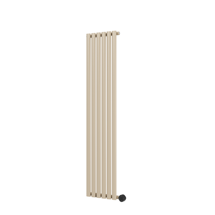 Beige grey Vertical Smart Electric Radiator with Wi-Fi Thermostat - 1KW - H1600xW354 - Bathroom Safe