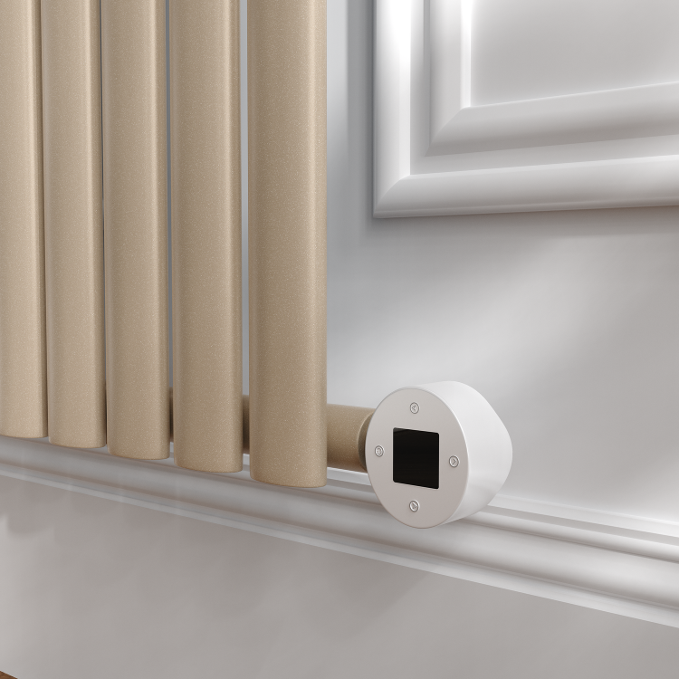 Cleopatra Vertical Smart Electric Radiator with Wi-Fi Thermostat - 1KW - H1600xW354 - Bathroom Safe