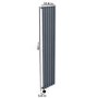 Anthracite Vertical Smart Electric Radiator with Wi-Fi Thermostat - 1kW - H1600xW354mm - Bathroom Safe