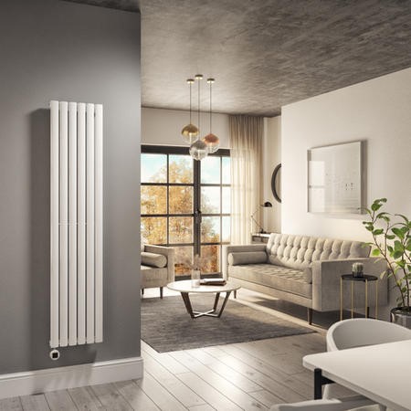 Buy White Vertical Smart Electric Radiator with Wi-Fi Thermostat