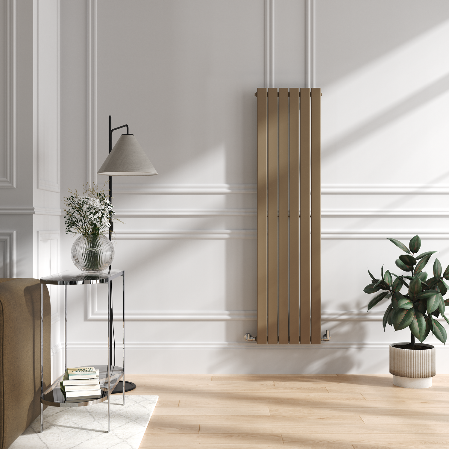 Greige Radiator Buy Riace Beige grey Vertical Flat Designer Radiator 1600x408mm Single ...