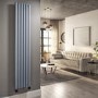 Light Grey Vertical Smart Electric Radiator with Wi-Fi Thermostat - 2000W - H1800xW354mm - Bathroom Safe