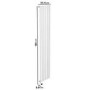 GRADE A1 - White Electric Vertical Designer Radiator 2kW with Wifi Thermostat - H1800xW354mm - IPX4 Bathroom Safe