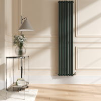 Sorrento Evergreen Vertical Oval Designer Radiator 1800x354mm Single Panel 2530 BTU