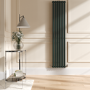 Sorrento Evergreen Vertical Oval Designer Radiator 1800x354mm Single Panel 2530 BTU