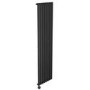 Midnight Black Vertical Smart Electric Radiator with Wi-Fi Thermostat - 2400W - H1800xW472mm - Bathroom Safe