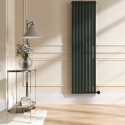VS8-1800-2.4EGW Evergreen Vertical Smart Electric Radiator with Wi-Fi Thermostat - 2400W - H1800xW472 - Bathroom Safe