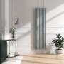 Salt & Pepper Vertical Smart Electric Radiator with Wi-Fi Thermostat - 2400W - H1800xW472 - Bathroom Safe