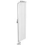 White Electric Vertical Designer Radiator 2.4kW with Wifi Thermostat - H1800xW472mm - IPX4 Bathroom Safe