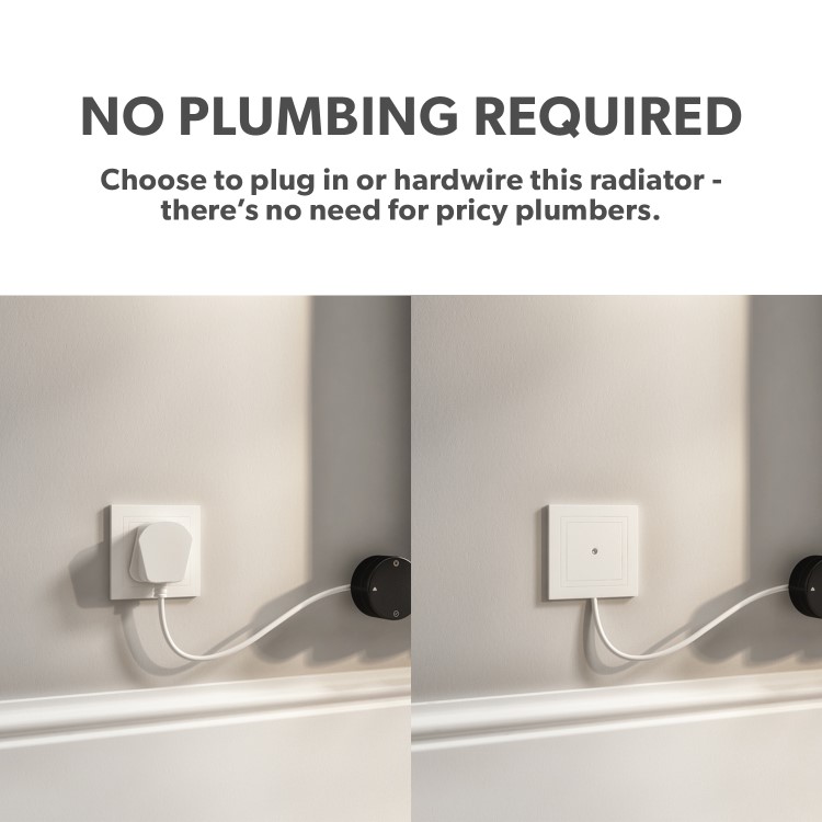 GRADE A1 - White Electric Vertical Designer Radiator 2.4kW with Wifi Thermostat - H1800xW472mm - IPX4 Bathroom Safe