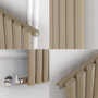 Sorrento Beige grey Vertical Oval Designer Radiator 1800x472mm Single Panel 3373 BTU