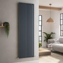 VS8-1800-DGCF Riace Anthracite Vertical Flat Designer Radiator 1800x544mm Single Panel 3607 BTU