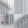 Sorrento Salt & Pepper Vertical Oval Designer Radiator 1800x472mm Single Panel 3373 BTU