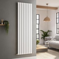 GRADE A1 - Riace White Vertical Flat Designer Radiator 1800x544mm Single Panel 3607 BTU