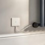 Refurbished electriQ Flat Panel Electric Towel Radiator H1200xW500mm - Grey