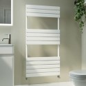 VSTR12-1200-600WCF Riace White Vertical Flat Towel Radiator 1200x600mm Single Panel 2034 BTU
