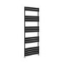 Riace Midnight Black Vertical Flat Towel Radiator 1600x600mm Single Panel 2742 BTU