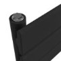 Riace Midnight Black Vertical Flat Towel Radiator 1600x600mm Single Panel 2742 BTU
