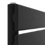 Riace Midnight Black Vertical Flat Towel Radiator 1600x600mm Single Panel 2742 BTU