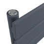 Riace Anthracite Vertical Flat Towel Radiator 650x500mm Single Panel 1018 BTU