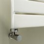 Riace White Vertical Flat Towel Rail Radiator 1000x450mm Single Panel 1365 BTU