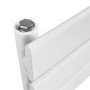 Riace White Vertical Flat Towel Rail Radiator 1000x450mm Single Panel 1365 BTU