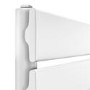 Riace White Vertical Flat Towel Rail Radiator 1000x450mm Single Panel 1365 BTU