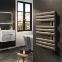 A2/VSTR9-650-0.6BSW Refurbished Antique Brass Electric Towel Radiator 0.6kW with Wifi Thermostat - H650xW450mm