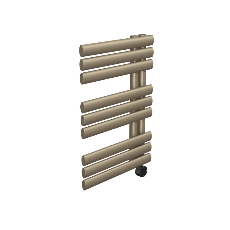 GRADE A1 - Brass Electric Towel Radiator 0.6kW with Wifi Thermostat - H650xW450mm - IPX4 Bathroom Safe