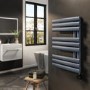 GRADE A1 - Anthracite Electric Towel Radiator 0.6kW with Wifi Thermostat - H650xW450mm - IPX4 Bathroom Safe