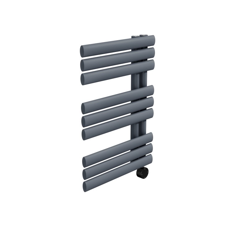 GRADE A1 - Anthracite Electric Towel Radiator 0.6kW with Wifi Thermostat - H650xW450mm - IPX4 Bathroom Safe
