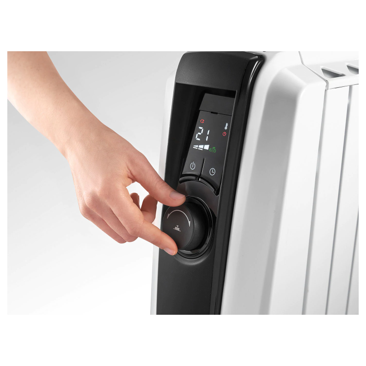 GRADE A3 - DeLonghi Dragon 4 2kW Oil Filled Radiator 8 Fin with Digital Display & Increased Radiant Surface - 10 Year warranty 