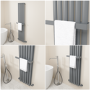Anthracite Designer Wall-Mounted Towel Holder for Steel & Electric Radiators - 420mm